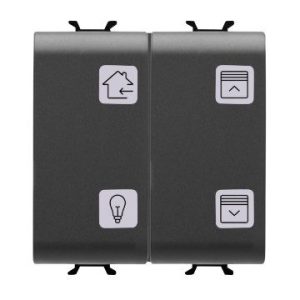 Butoane smart cu simboluri interschimbabile – KNX – 4 canale – 2 module – CHORUSMART