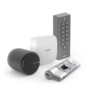 Pachet Tedee PRO – Yală smart, Bridge, Tastatură, Cilindru